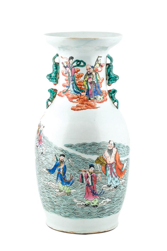 Jarrón chino de cerámica