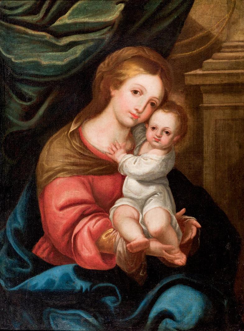 Escuela Española del S. XVIII. Virgen con Niño