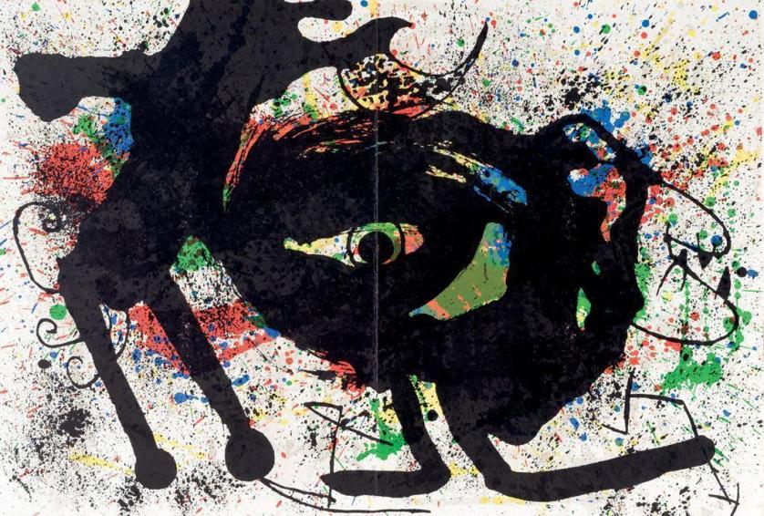 Joan Miro. Two lithographs