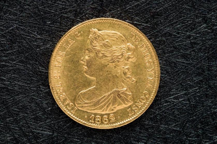 100 reales Isabel II 1862, Sevilla