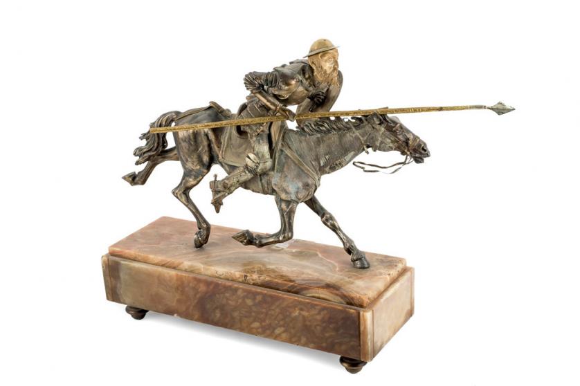 A Don Quixote bronze, 20th C.