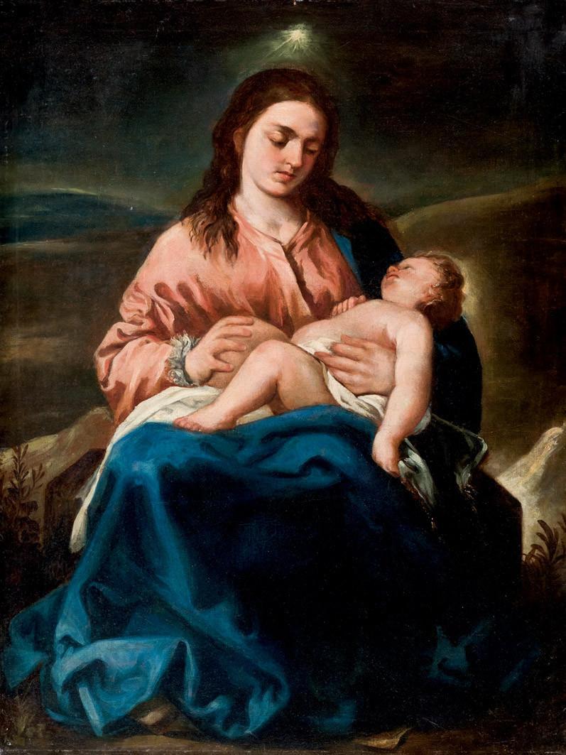 Escuela granadina S. XVII. Virgen con Niño