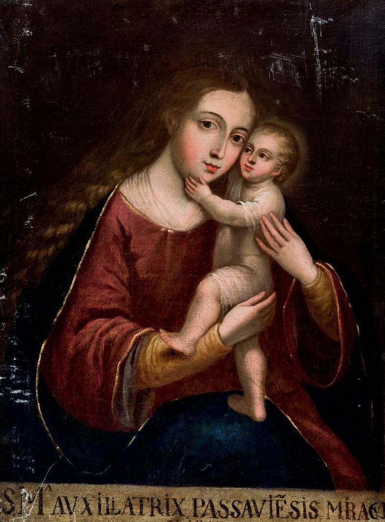 Escuela española S. XVIII. Virgen con Niño
