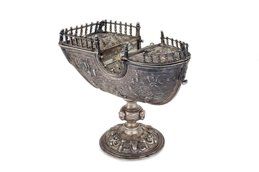 A Spanish silver incense-boat, 1716