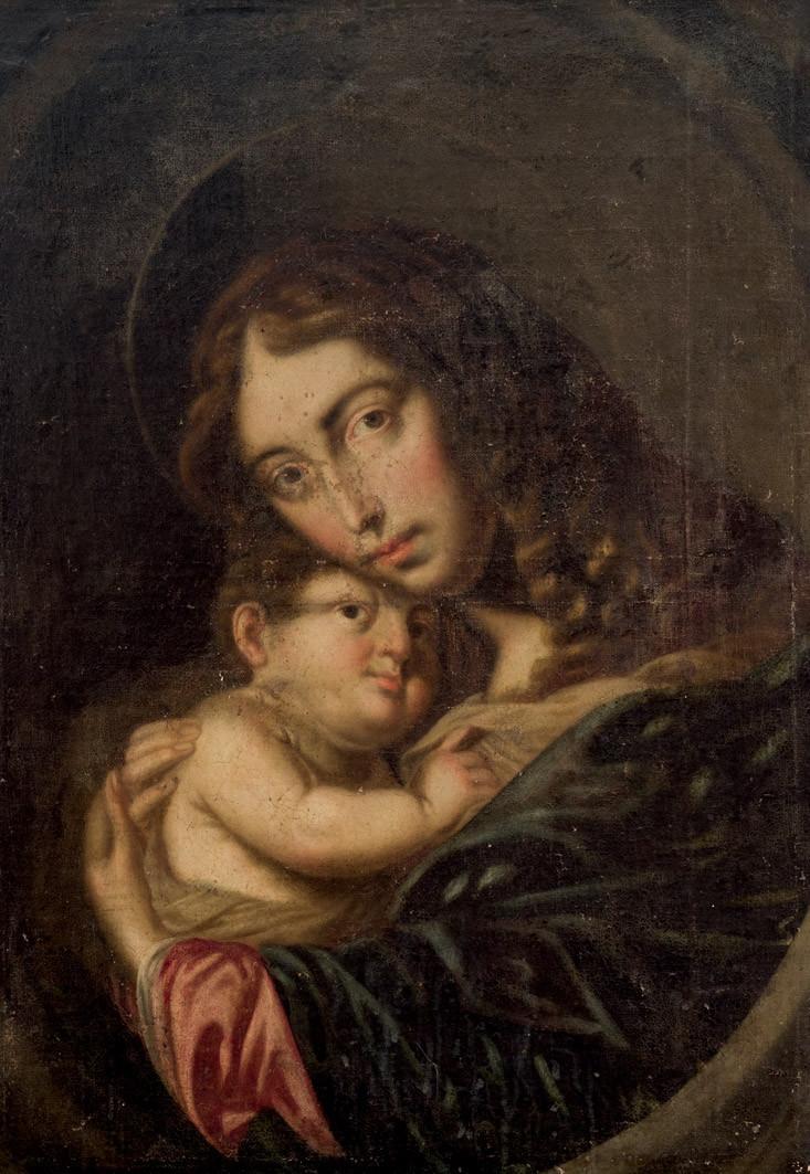 Escuela Europea XVIII-XIX. Virgin with child