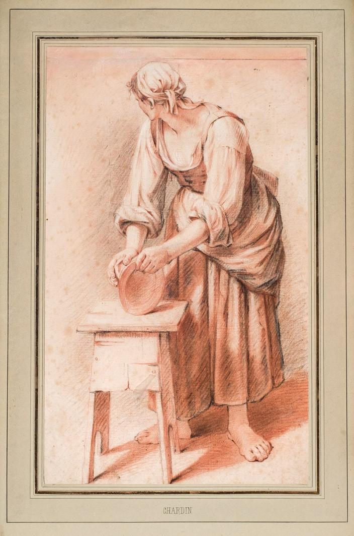 Atribuído a Jean-Baptiste-Siméon Chardin. Estudio