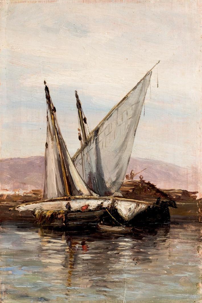 Jaime Morera y Galicia. Barcas en el puerto