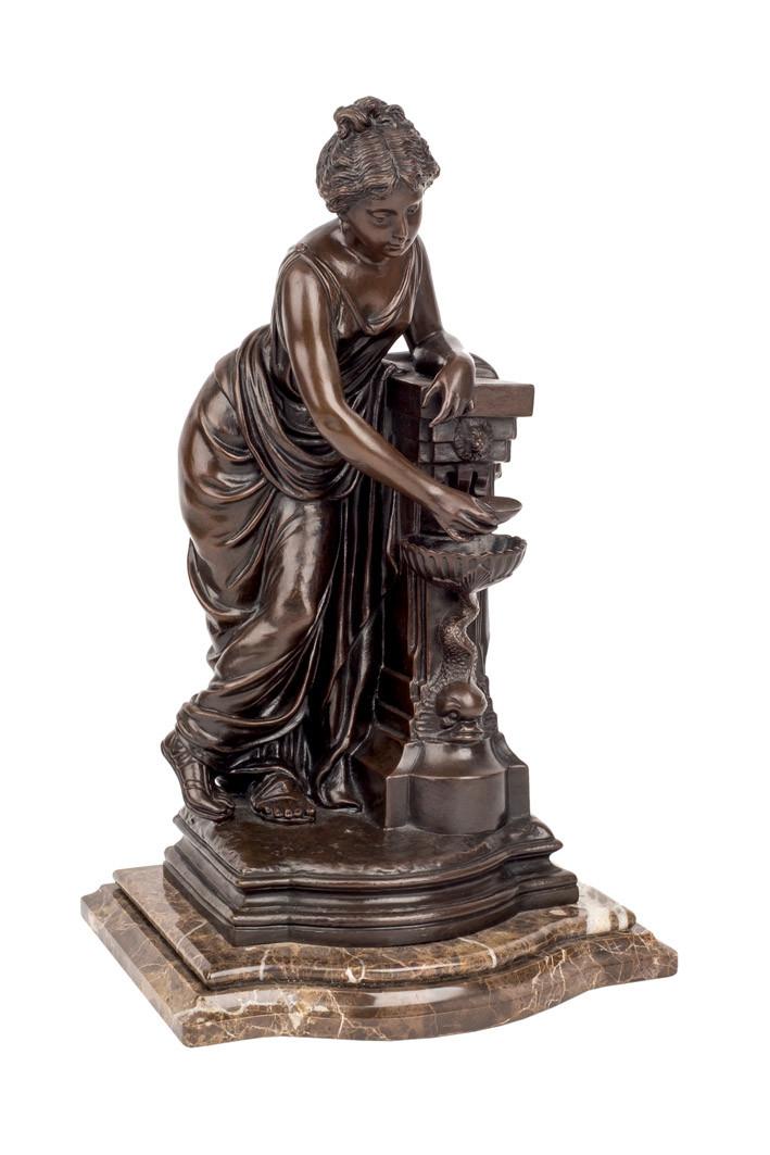 Escultura bronce con pátina marron