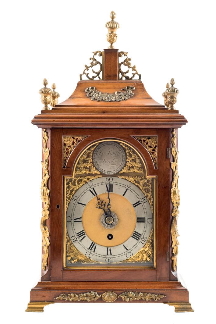 An English Bracket mantel clock, 18th C.