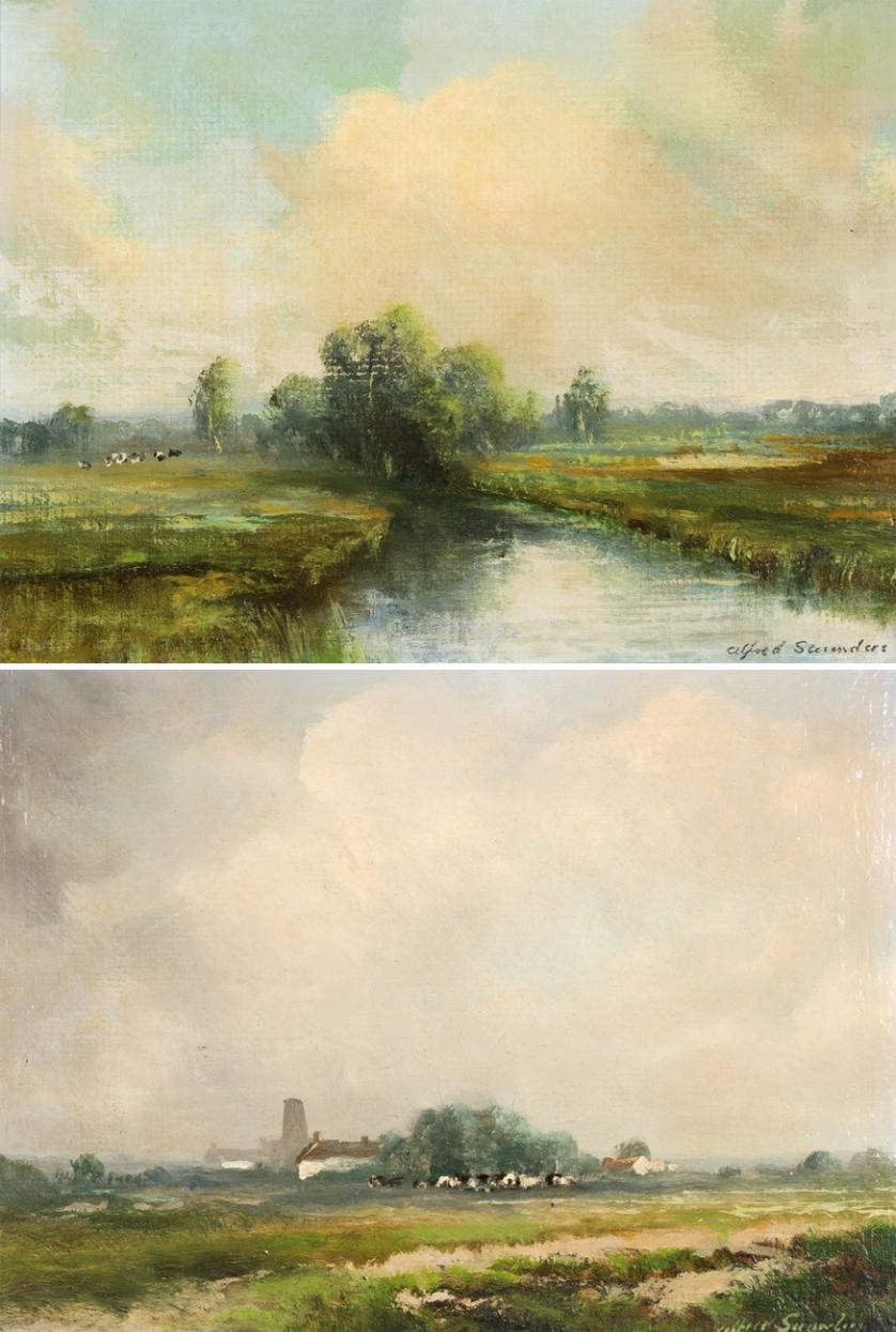 *Alfred Swinders. Two landscapes
