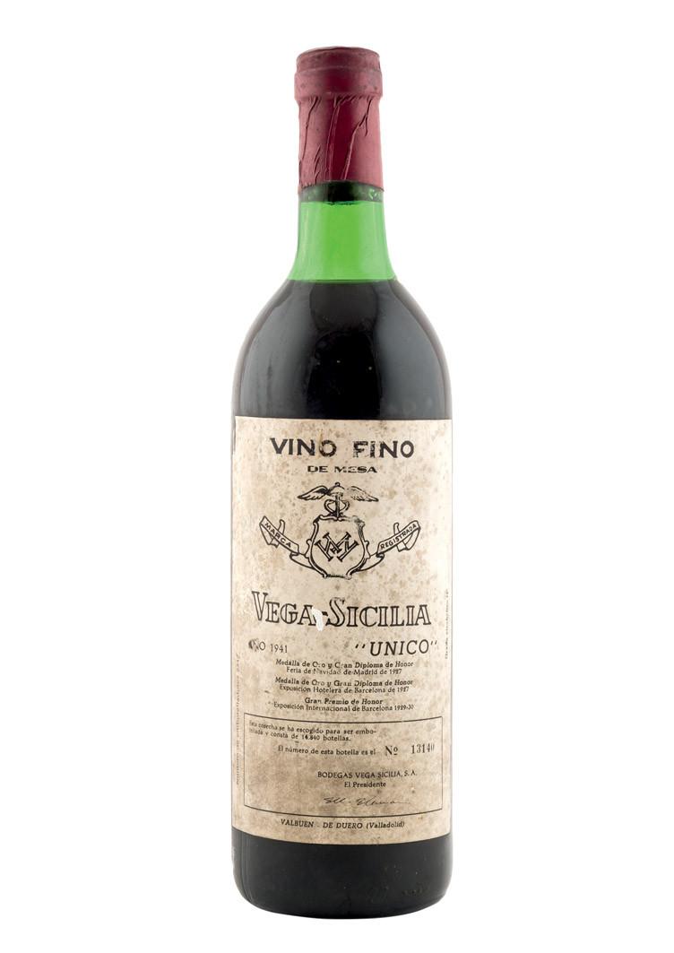 Botella Vega Sicilia "ÚNICO" 1941
