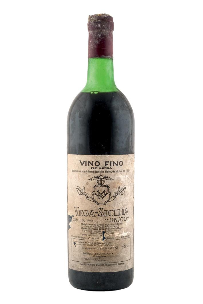 Botella Vega-Sicilia Único, cosecha 1953