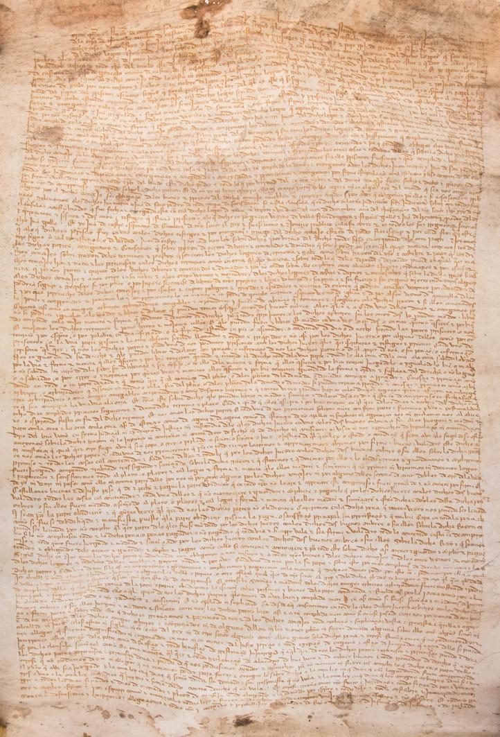 Antiguo manuscrito sobre pergamino