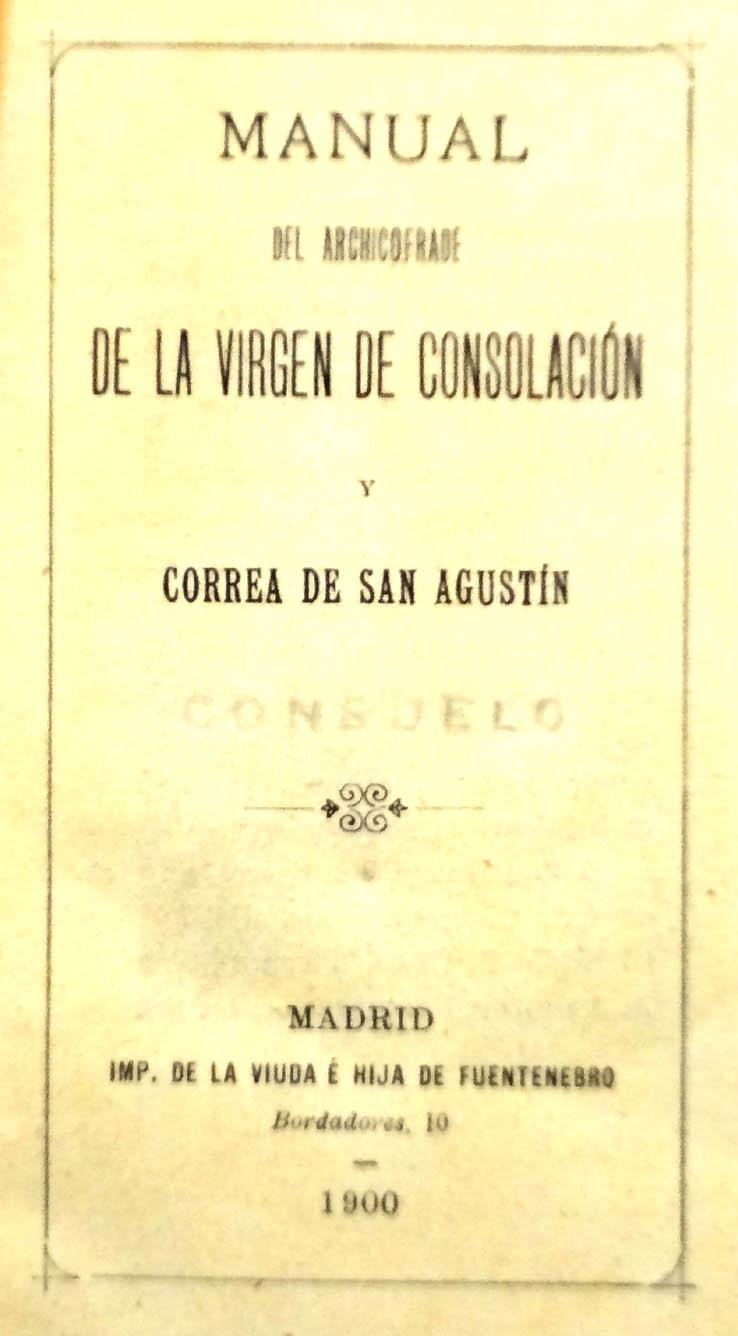Virgen de la Consolación y Correa de San Agustín