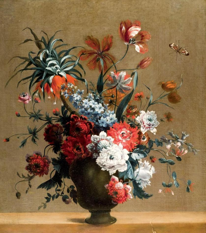 17th C. European School. flower vase