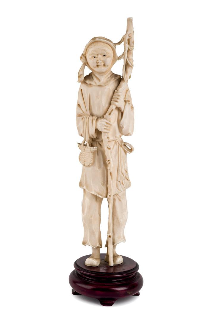 oriental ivory collector carving