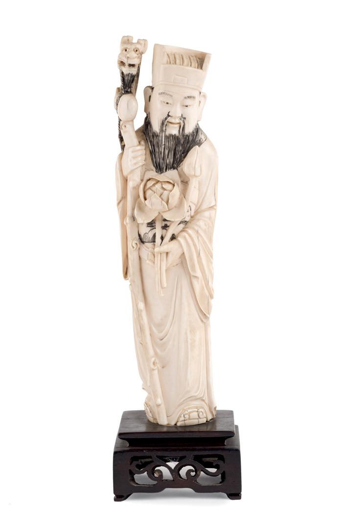 Oriental wiseman ivory carving