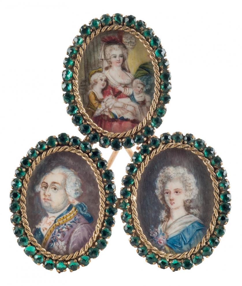 Carlos IV y Mª Luisa de Parma. Miniaturas S. XIX