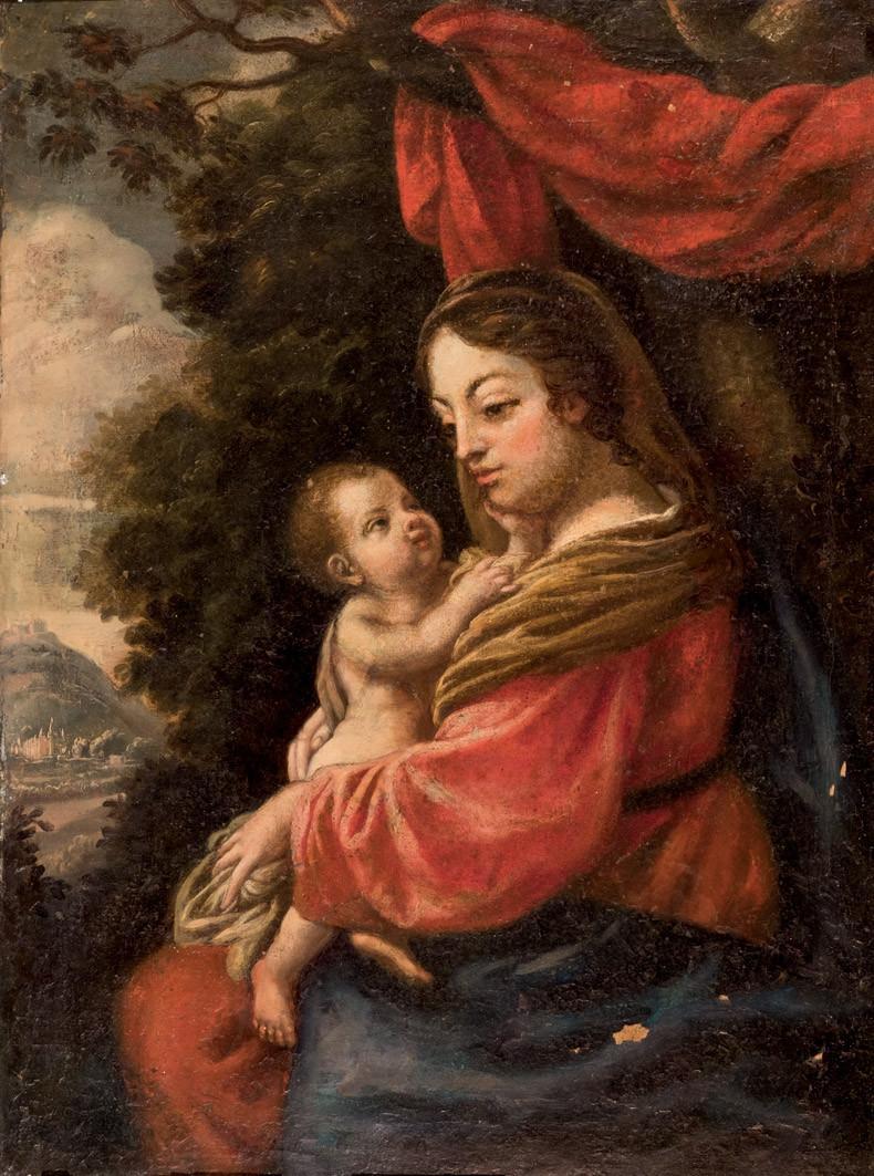 18th-19th C. Italian School. Virgin with Child