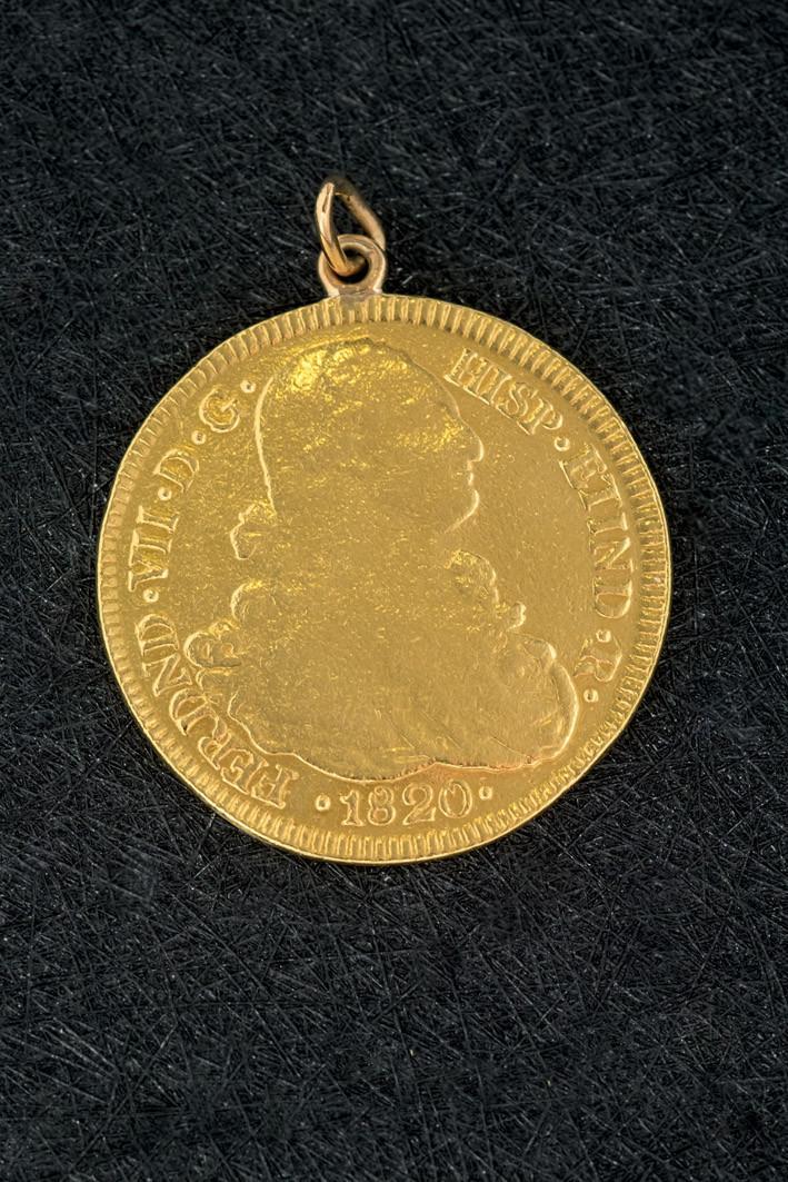 gold coin pendant
