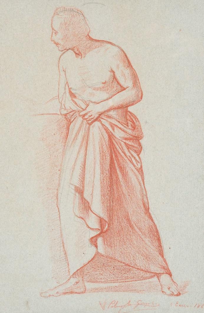 Vicente Palmaroli. Hombre con torso desnudo