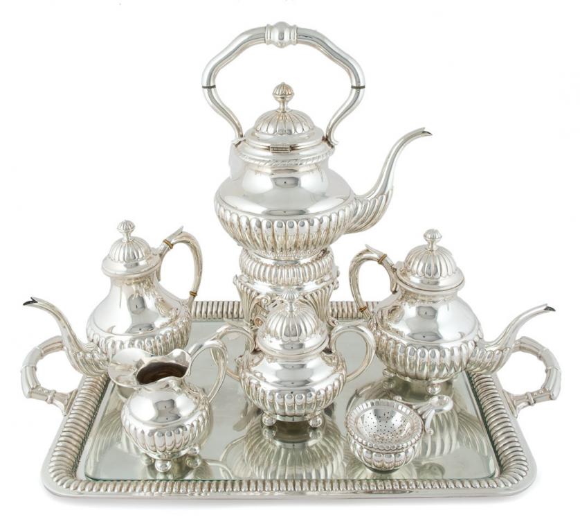 Coffee and tea set in Spanish silver