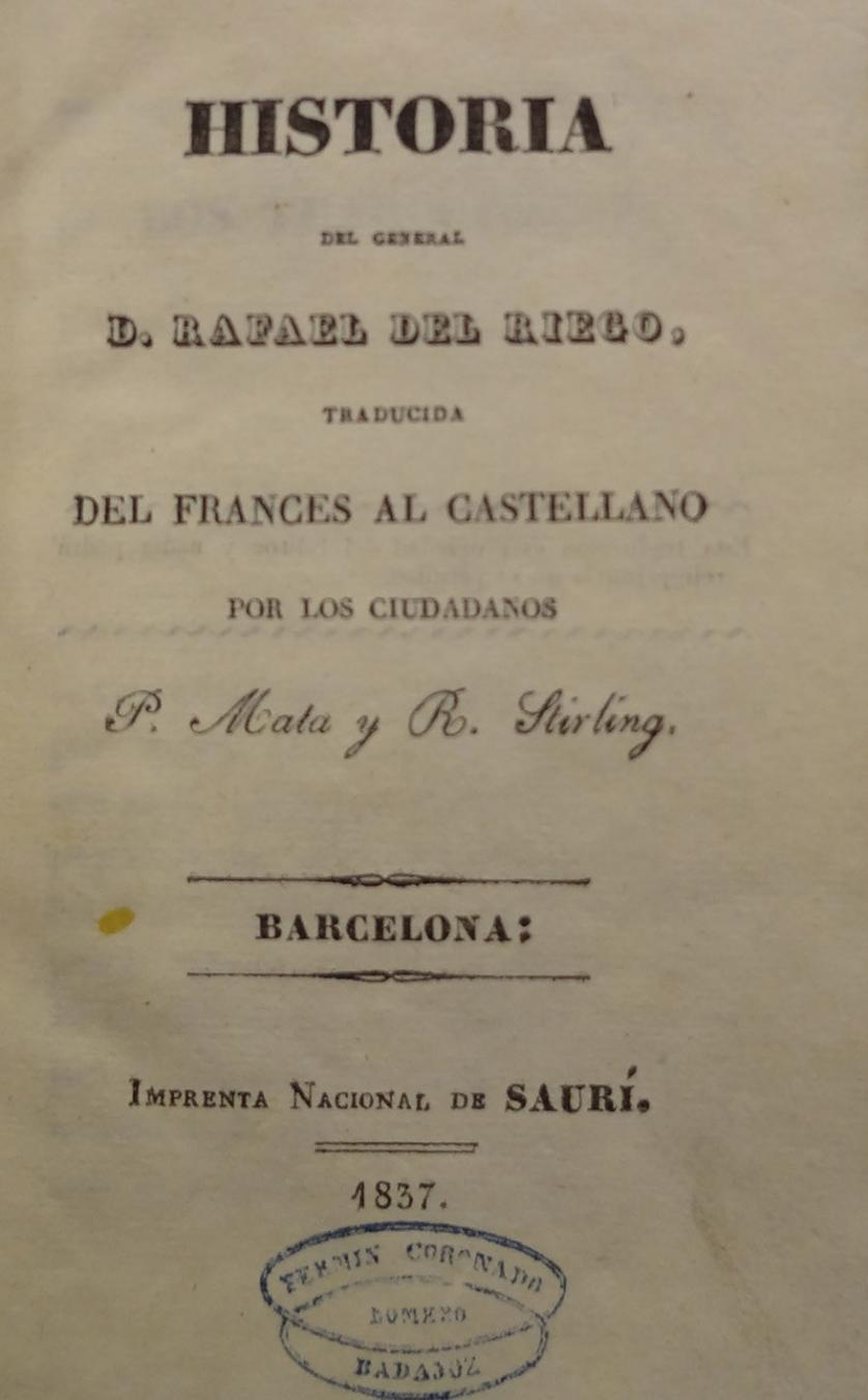 History of General D. Rafael del Riego