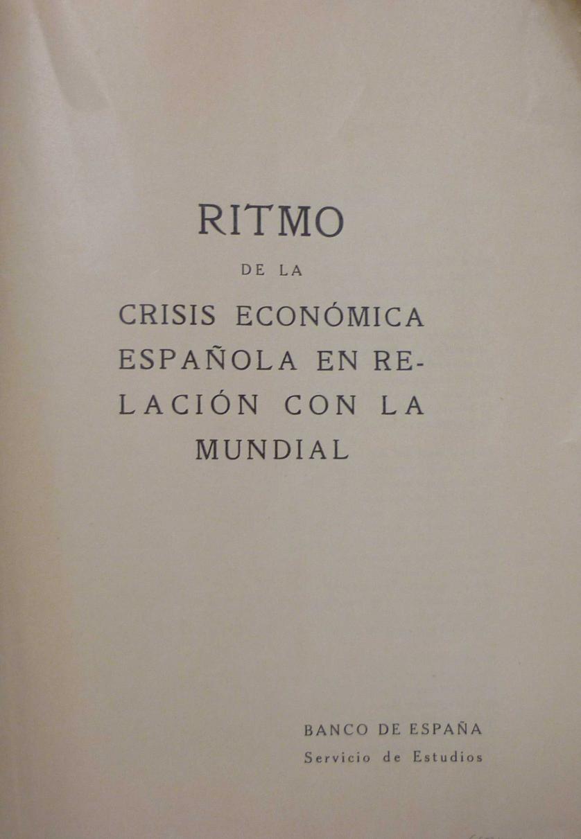 Ritmo de la crisis económicas española