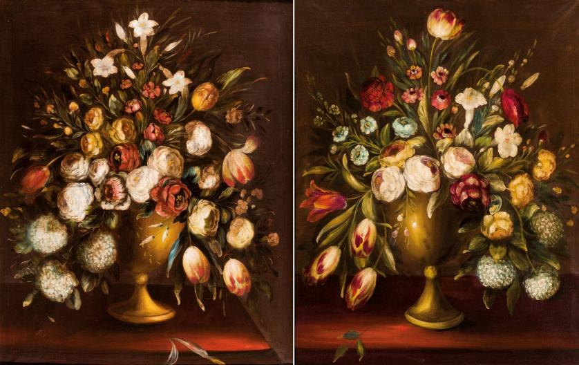 Couple of vases with flowers