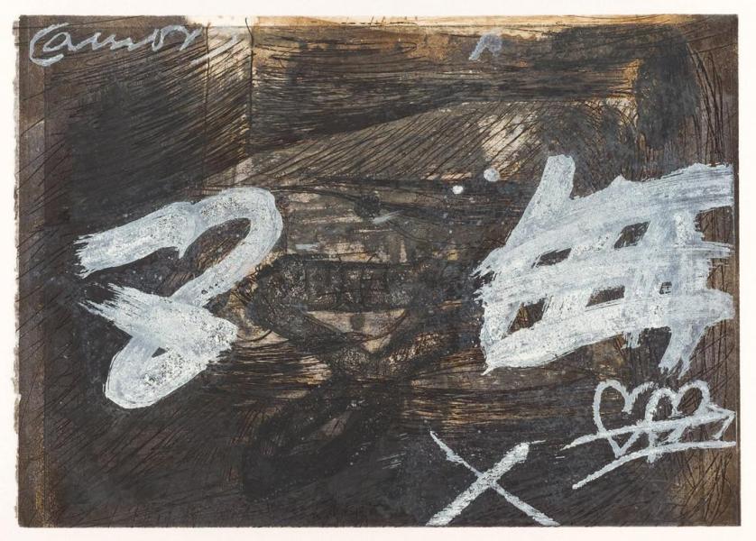 Antoni Tapies. Love with white signs (1987)