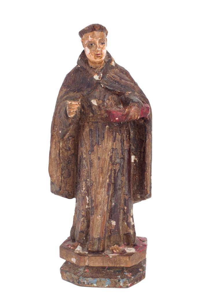 A Spanish 18th C figure of a saint
