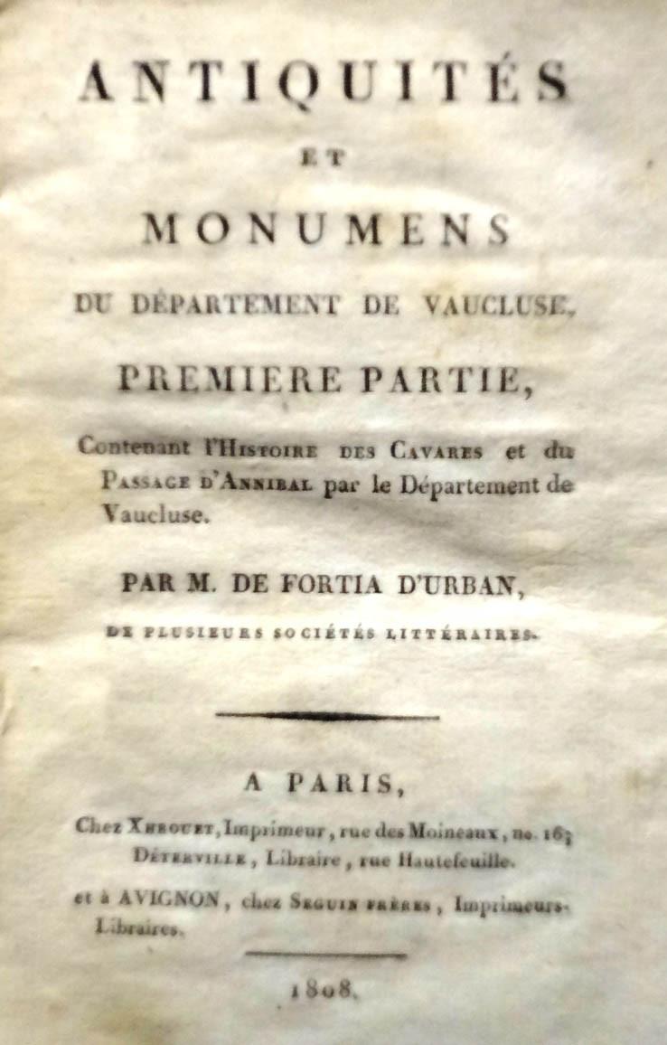 Antiquités et monumes du department de Vaucluse