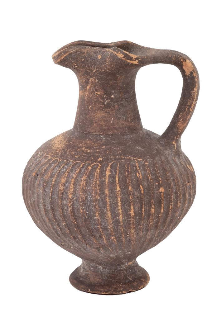 Jarra chipriota de cerámica pintada 600 a.C
