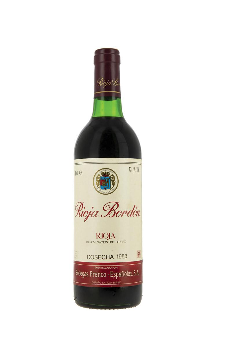12 botellas de Bodegas Franco- Españolas 1983