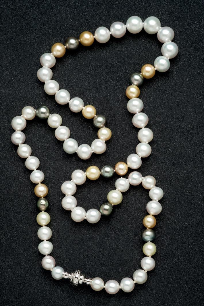 Gran collar de perlas australianas y South Sea