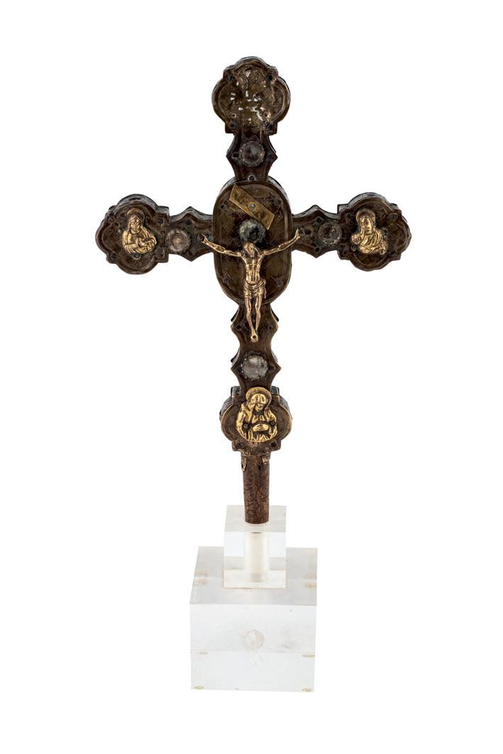 Cruz procesional en bronce