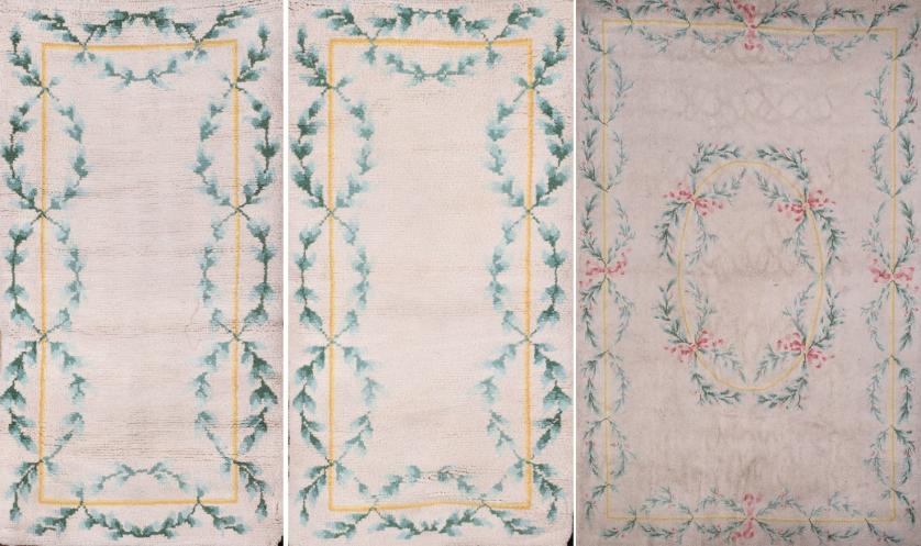 Tres alfombras de nudo español