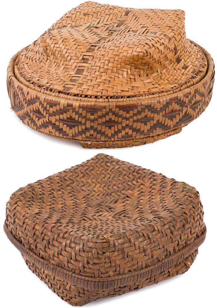 Pair of Kuba baskets