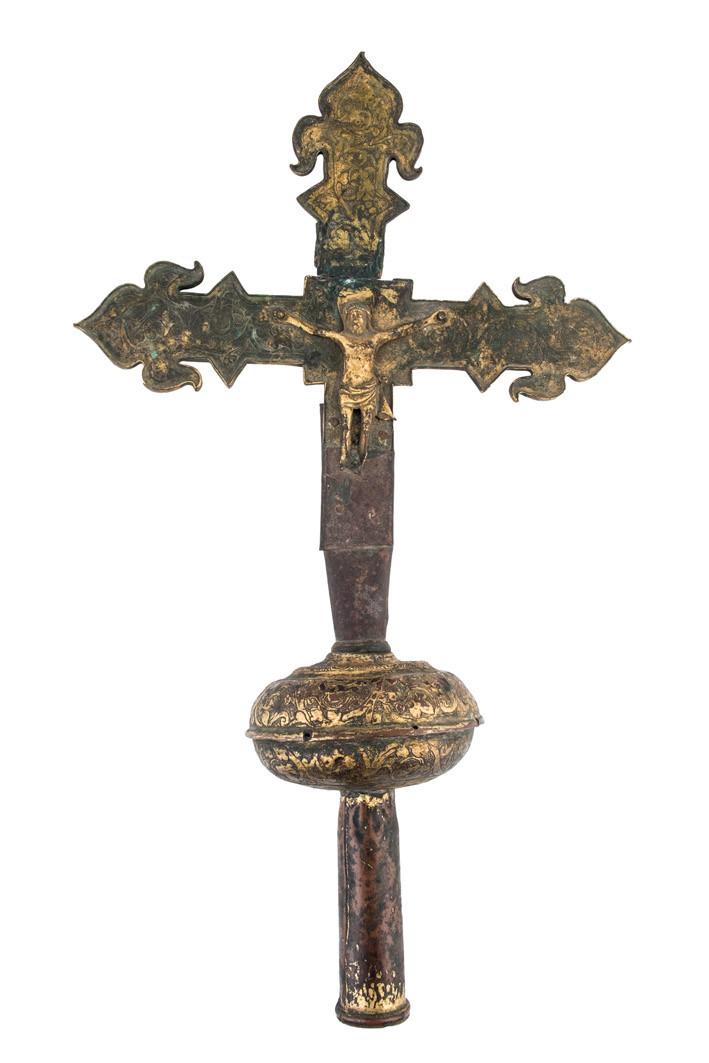 Processional cross brass