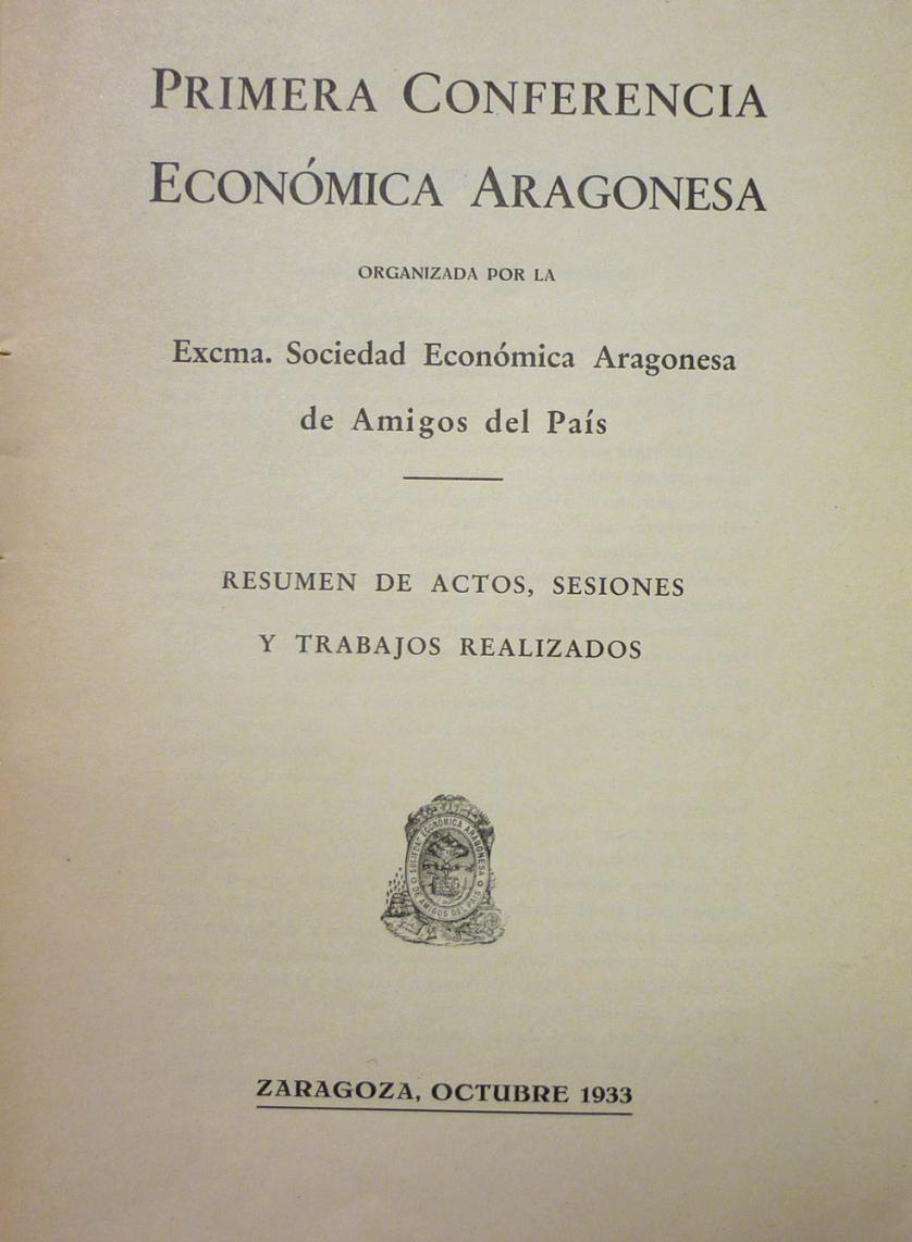 Primera conferencia económica aragonesa