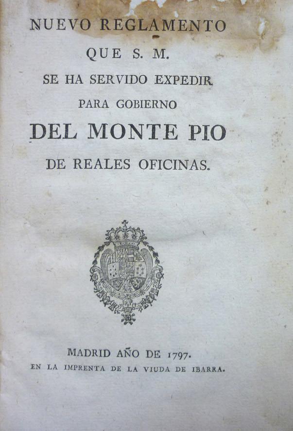 Nuevo reglamento para gobierno del Monte Pio