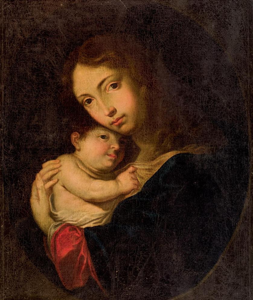 Escuela Italiana S. XVIII. Virgen con Niño