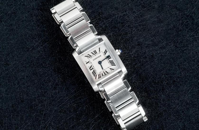 Reloj Cartier Tank Francés para señora, acero