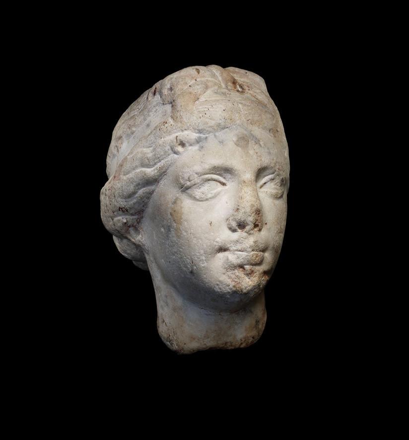 Escultura de mármol cabeza de Venus 200 d.C.