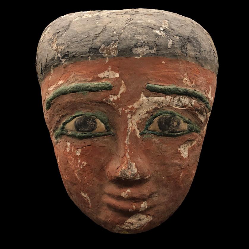 Máscara egipcia de madera, Antiguo Egipto,