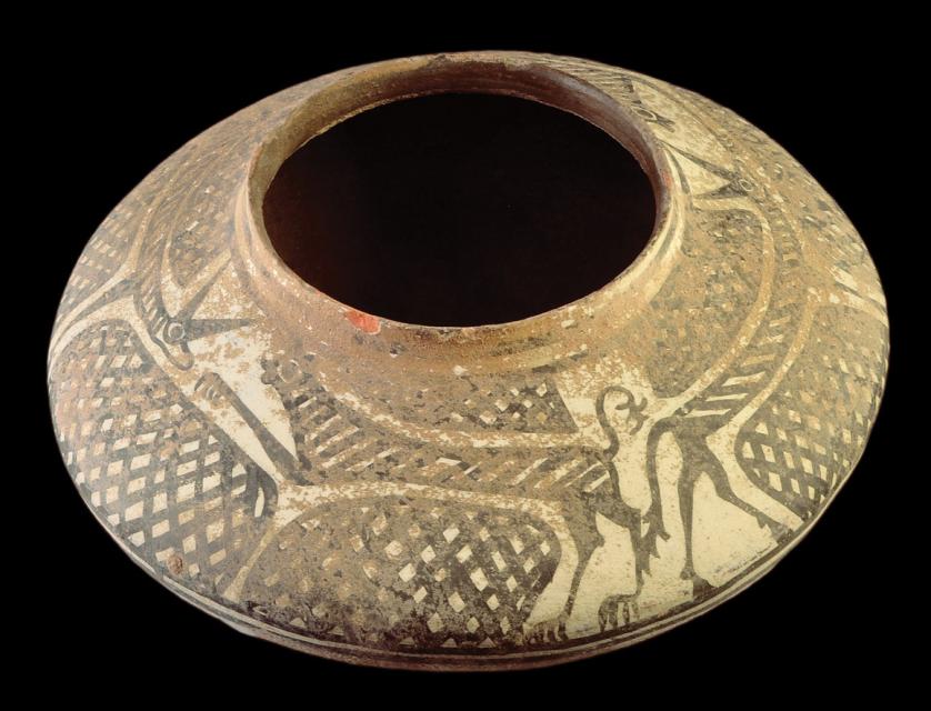 Vasija del Valle del Indo de cerámica