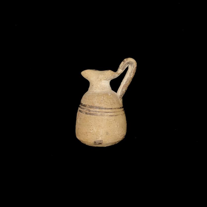 Jarrón miniatura griego de terracota, 500 a.C