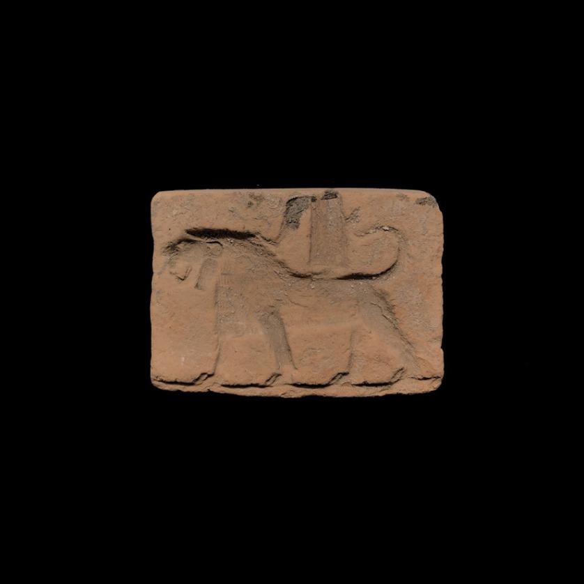 Molde de león babilónico de arcilla, 2000-1600 aC