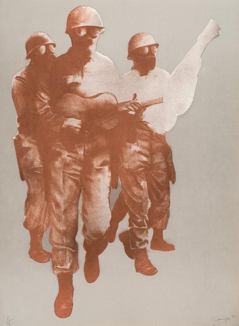 Rafael Canogar. The soldiers-musicians (1972)