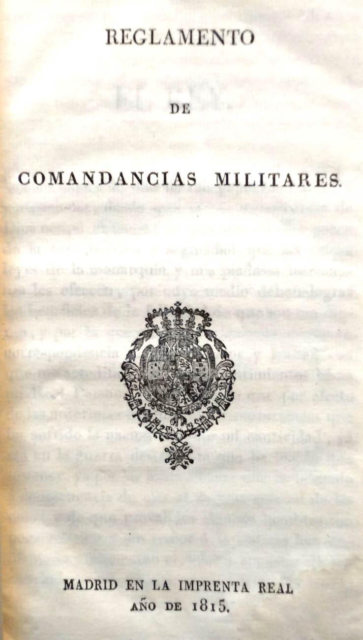 Reglamento de Comandancias Militares